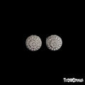 Round Iced Out Earrings - 925 Sterling Silver