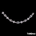Evil Eye Cross Moissanite Bracelet